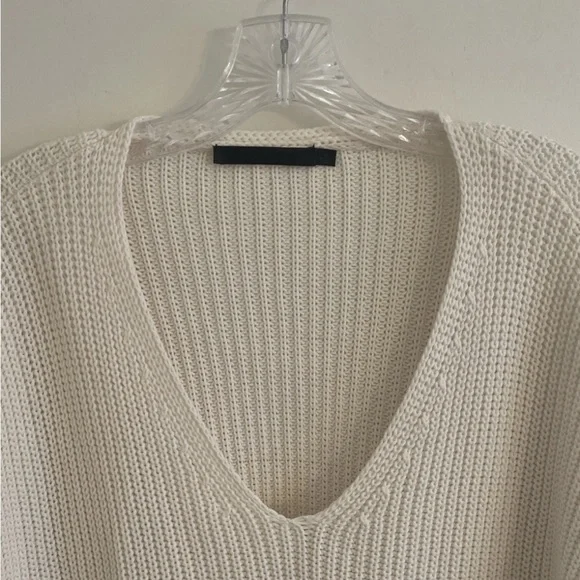 Jenni Kayne Womens Cabin Sweater Cable Knit Heavy Organic Cotton Medium Ivory - Picture 5 of 9